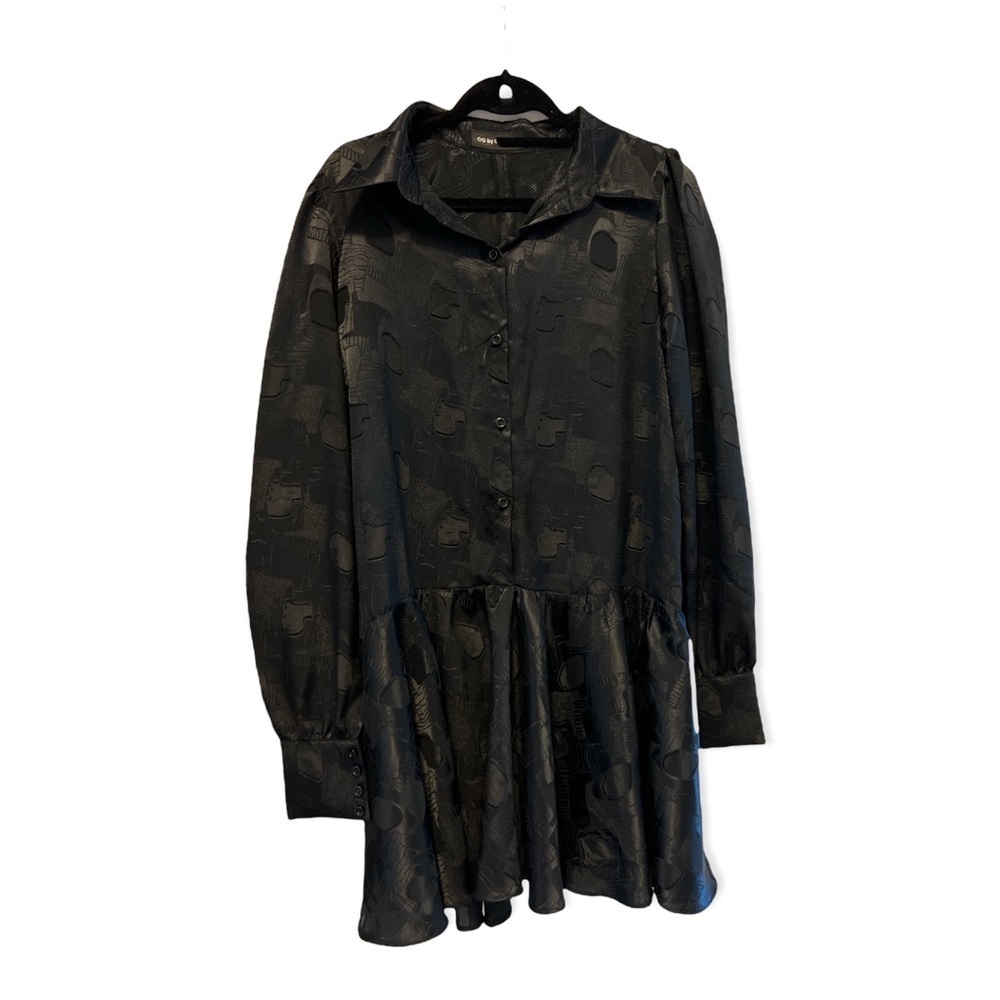 Mid  black dress long sleeve elegant